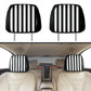 Black & White Stripes Car Headrest Covers