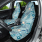 Boho Blue Flowers Car Seat Covers (Set of 2)