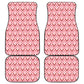 Dragon Scales Peach Front And Back Car Mats (Set Of 4)