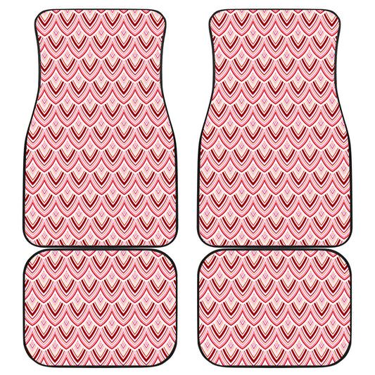 Dragon Scales Peach Front And Back Car Mats (Set Of 4)