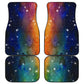Colorful Outer Space Rainbow Galaxy Front And Back Car Mats (Set Of 4)