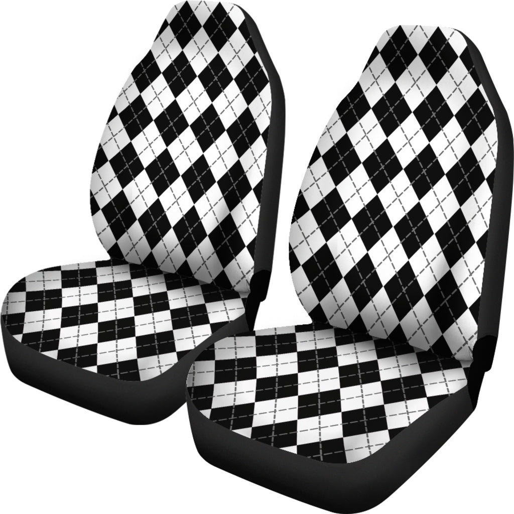 Black & White Diamonds Car Seat Covers