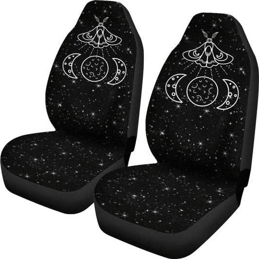 Black Moth Moons Car Seat Covers (Set of 2) Wicca Witches