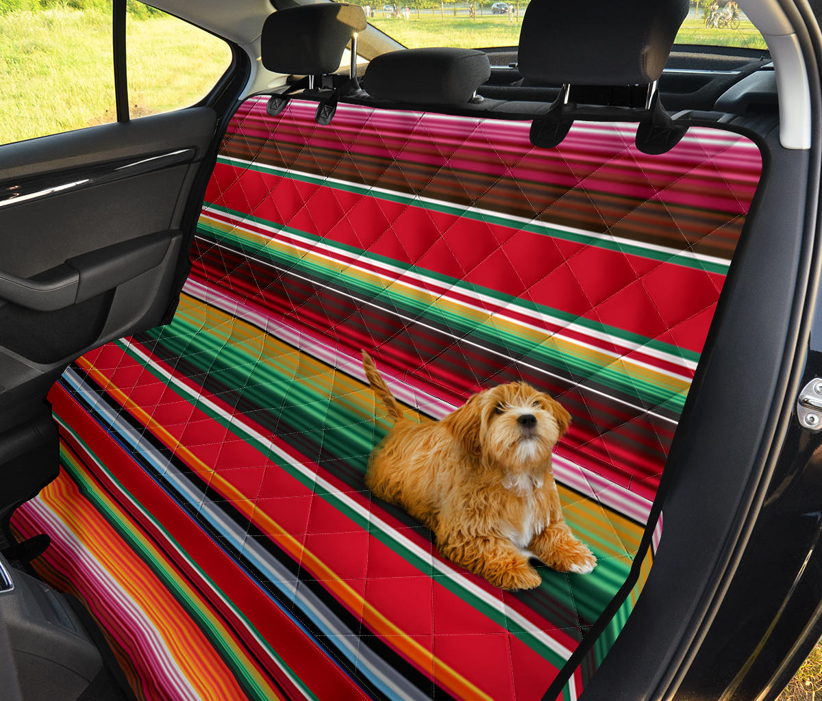 Red Serape Pattern03 Auto Pet Seat Cover