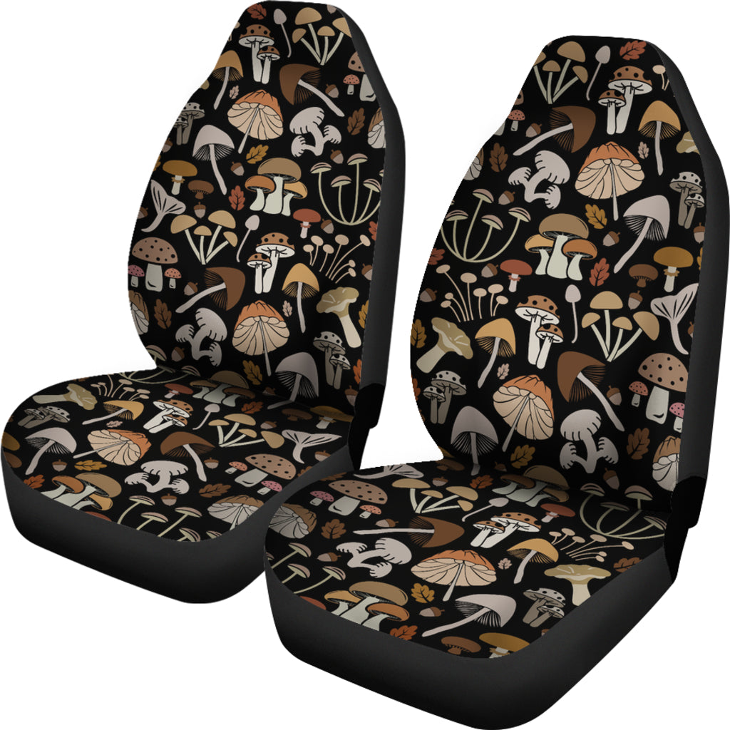 Brown Mushrooms Car Seat Covers