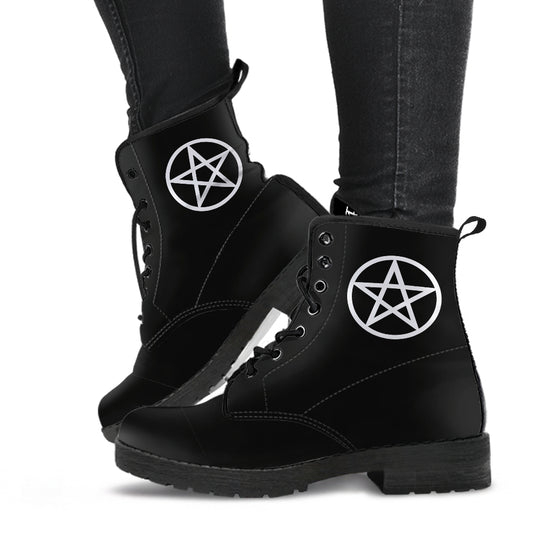 Pentacles Pentagrams Vegan Boots