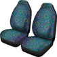 Teal Purple Gold Celestial Car Seat Covers