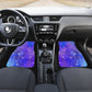 Blue Purple Galaxy Front And Back Car Mats (Set Of 4)
