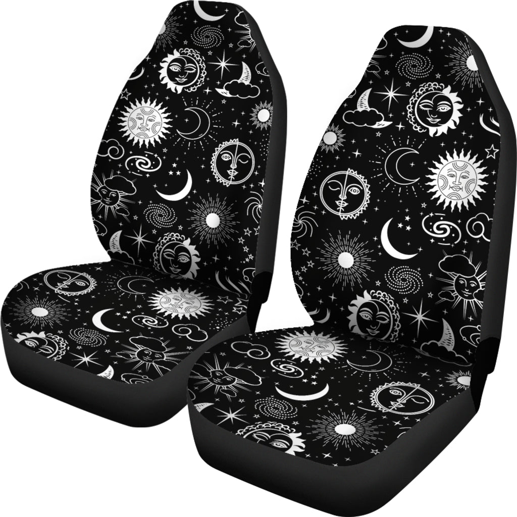 Celestial Black White (13) Car Seat Covers