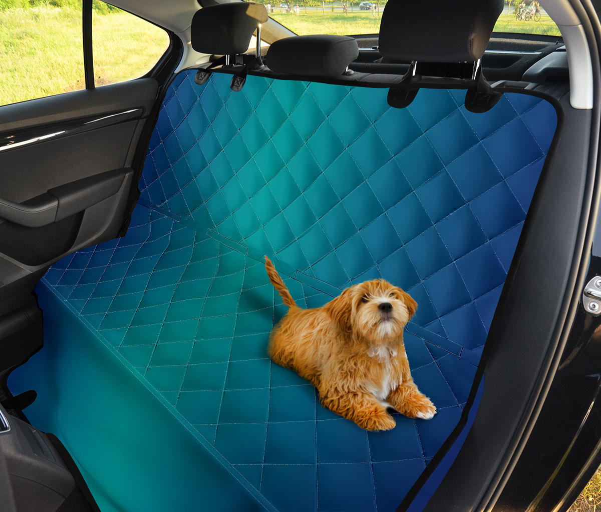 Ombre Blue Turquoise Car Pet Seat Cover Auto Back Seat Protector