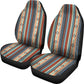 Boho Aztec Cream Orange Turquoise Car Seat Covers (Set of 2)
