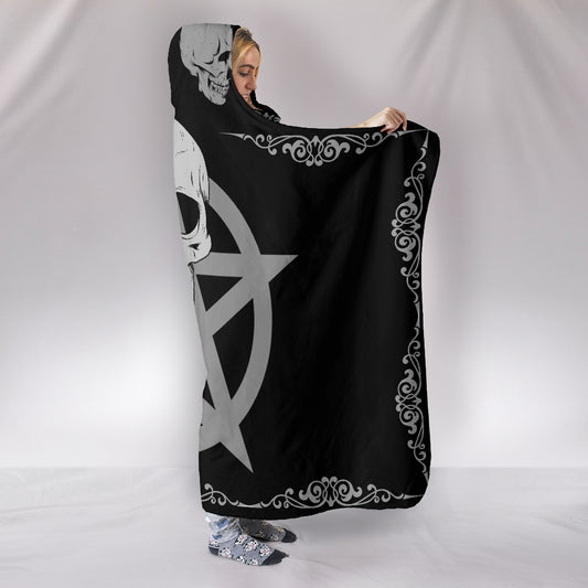 Skull & Pentagram Hooded Blanket