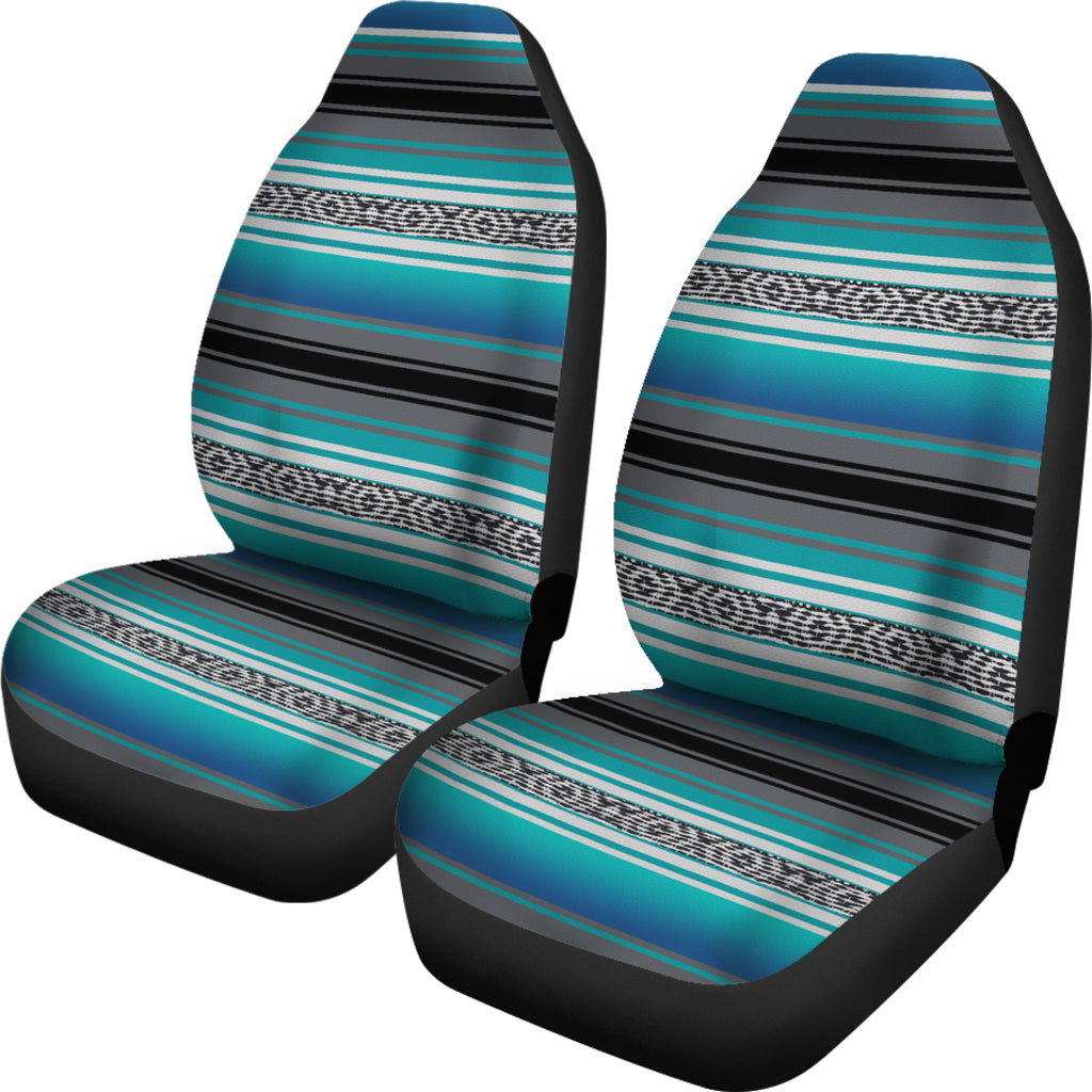 Turquoise Mexican Blanket Car Seat Covers
