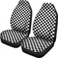 Checkered Black White Car Seat Covers (set of 2)