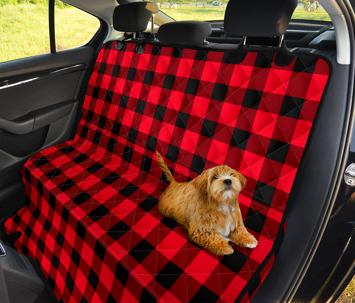 Red Buffalo Plaid Car Pet Seat Cover
