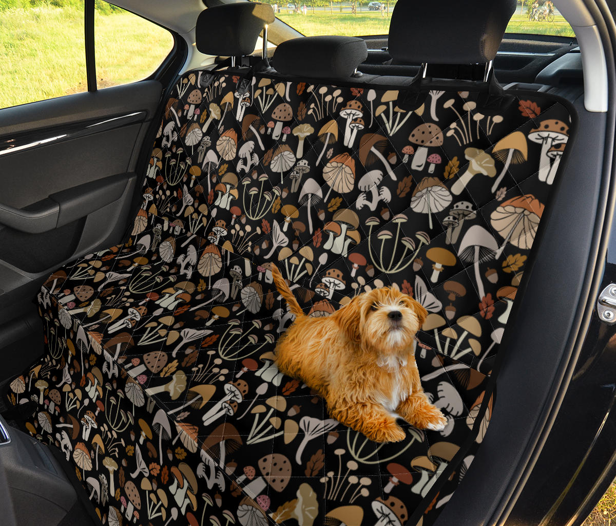 Brown Mushrooms Back Seat Cover for Car