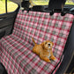 Pink Plaid Car Pet Seat Cover | Auto Back Seat Protector