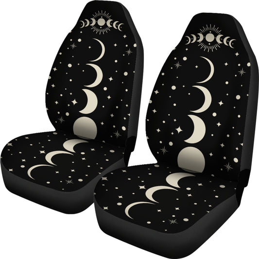 Moon Phases Car Seat Covers (set of 2)