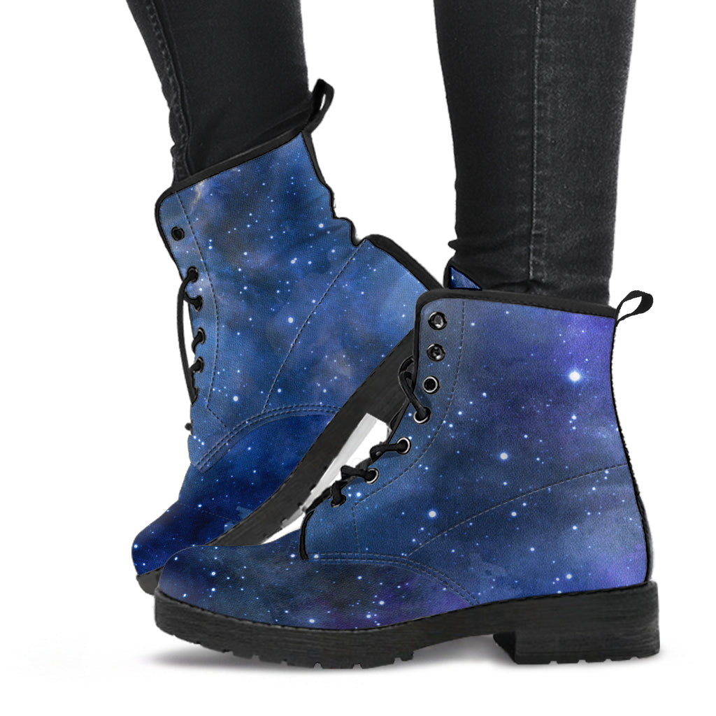 blue galaxy boots mens womens ankle boots