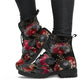 Goth Red and Black Roses Vegan Boots