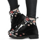 Boho floral boots, ankle boots, lace up boots