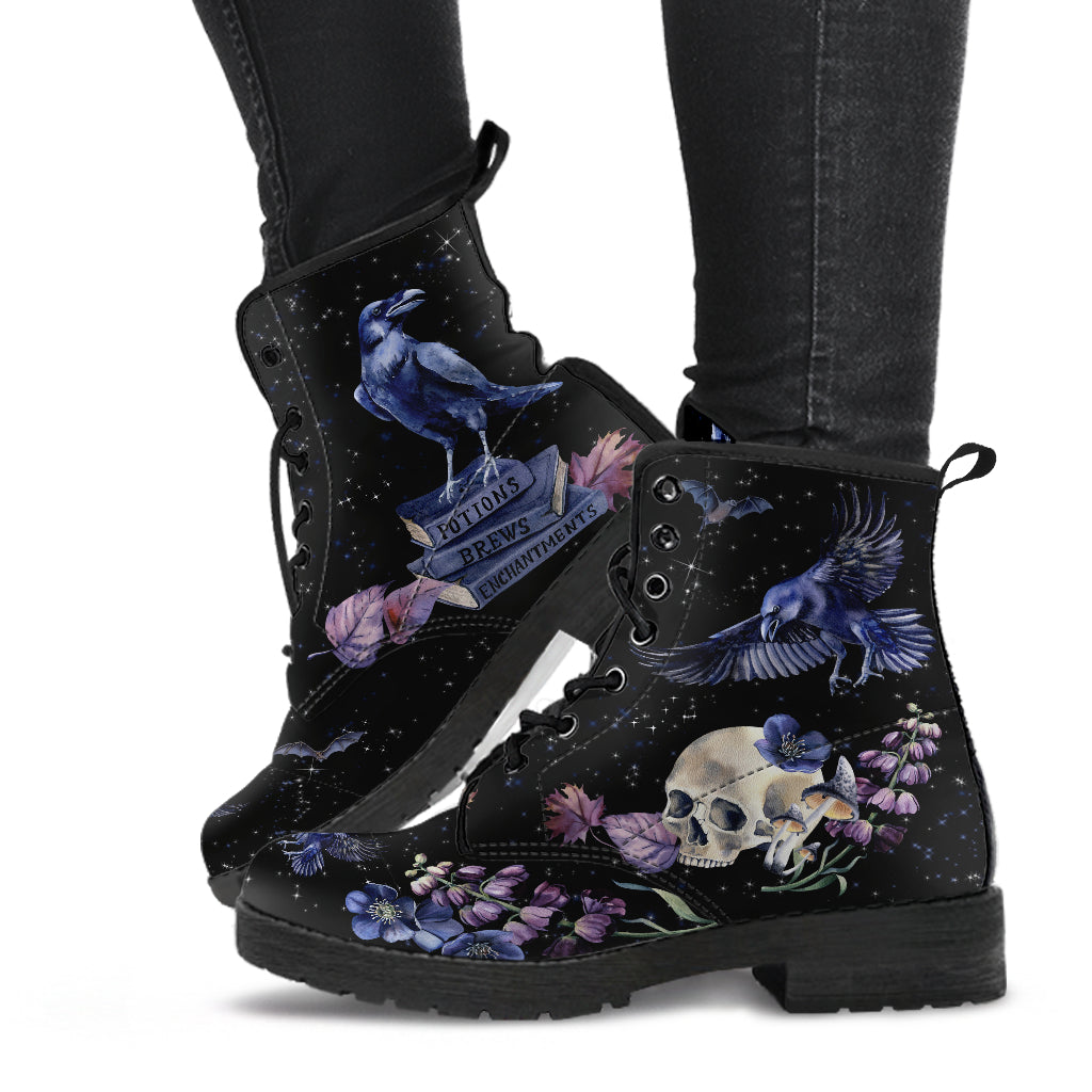 Twilight Ravens Vegan Combat Boots