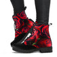 Red Roses Vegan Ankle Boots