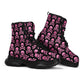 Pink Skulls Punk Chunky Boots | Gothic Boots