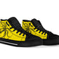 yellow and black octopus high top sneakers mens womens