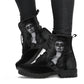 Day Of The Dead Lady Black Gray Vegan Boots Mens Womens