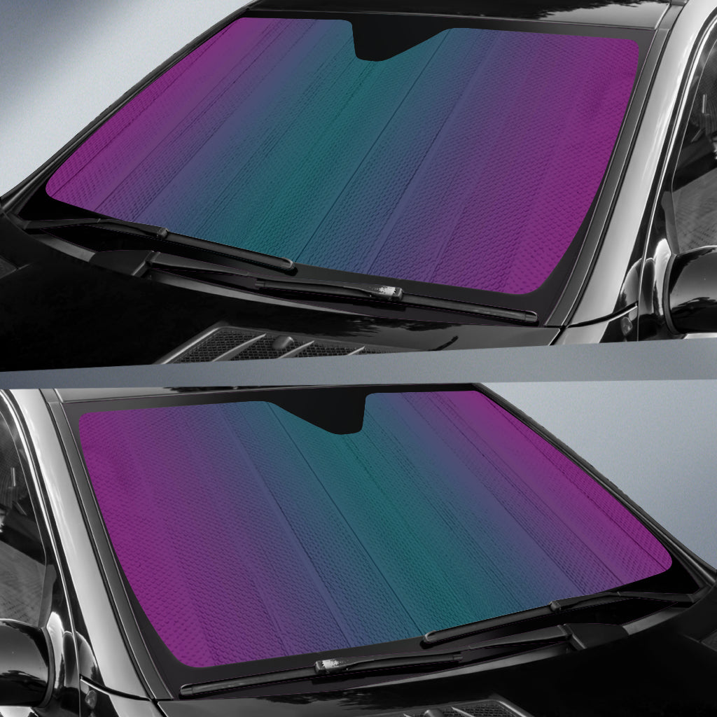 Purple Teal Ombre Auto Sun Shade