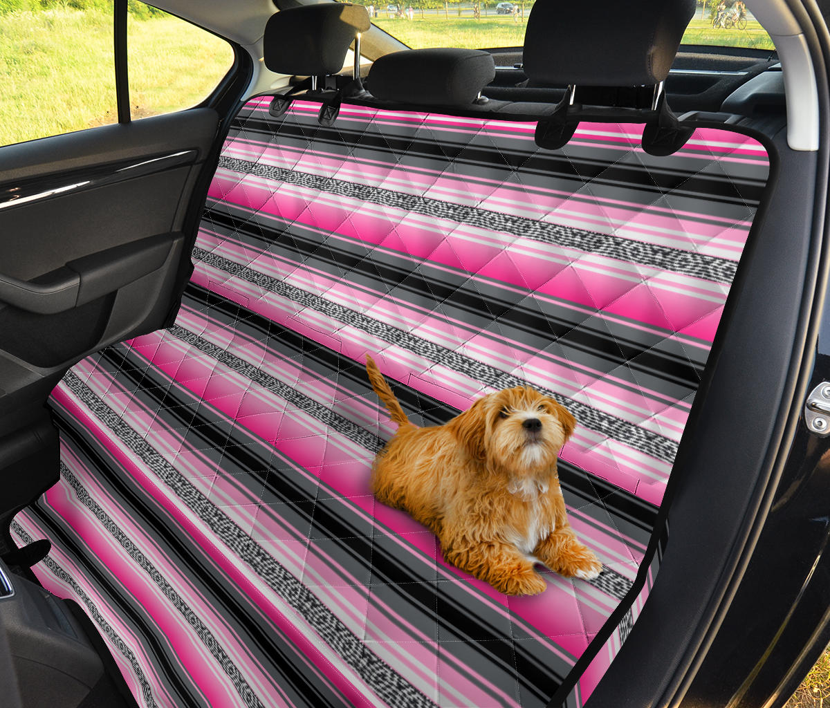Pink Ombre Mexican Blanket Design Car Pet Seat Cover Auto Accessories