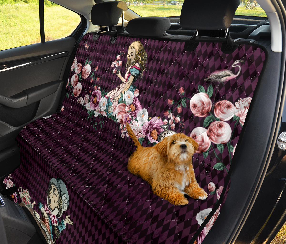 Dk Pink Alice in Wonderland - Car Back Seat Cover