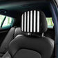 Black & White Stripes Car Headrest Covers