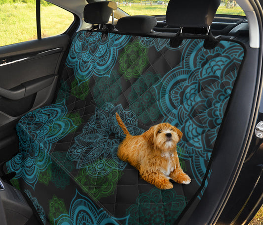 Turquoise Mandalas Car Pet Seat Cover