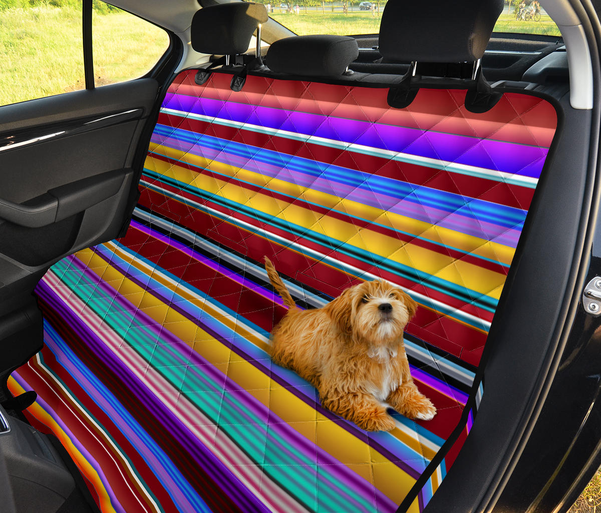Maroon Purple Gold Serape Auto Pet Seat Cover