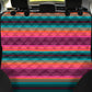 Coral Turquoise Pink Serape Auto Pet Seat Cover