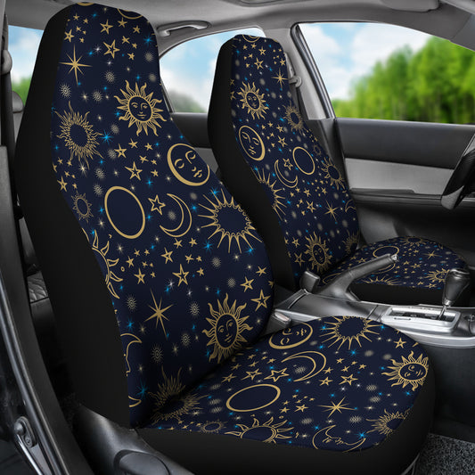 Celestial Navy Blue Car Seat Covers (set of 2)