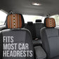 Boho Rust Stripes Headrest Covers