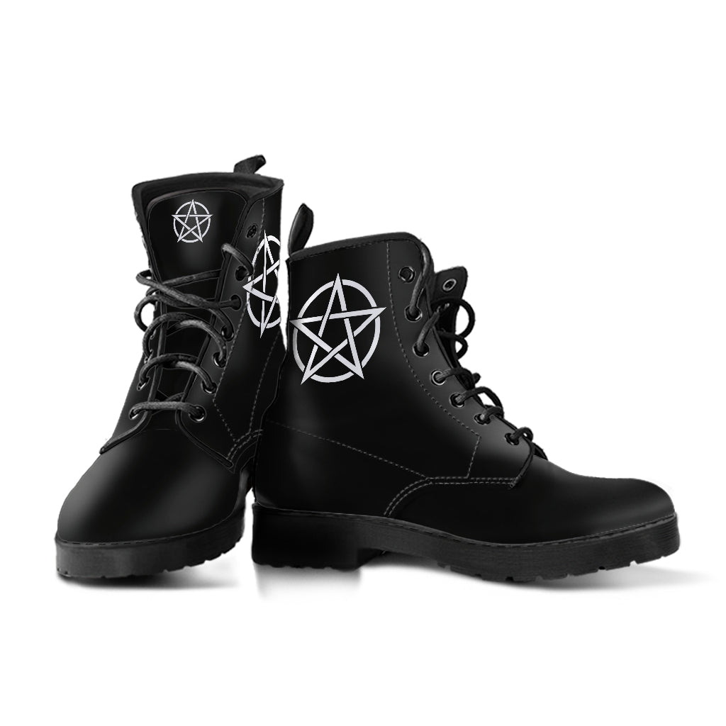 Pentacles Pentagrams Vegan Ankle Boots