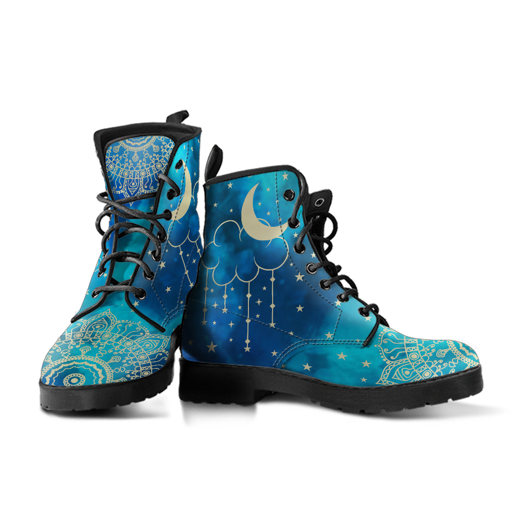 Blue Moons & Mandalas Ankle Boots