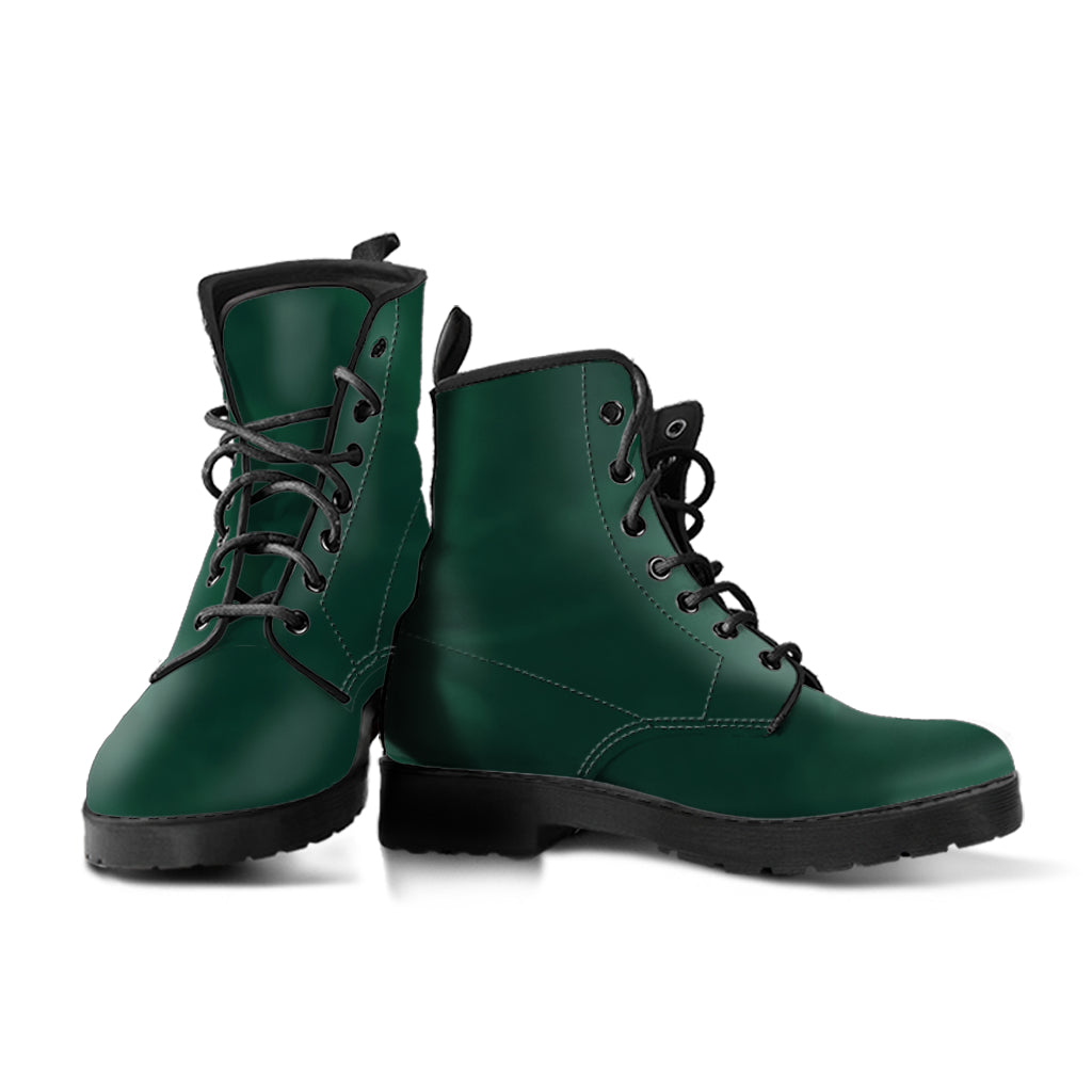 green combat boots