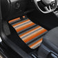 Orange Serape Mexican Blanket Front And Back Car Mats (Set Of 4)