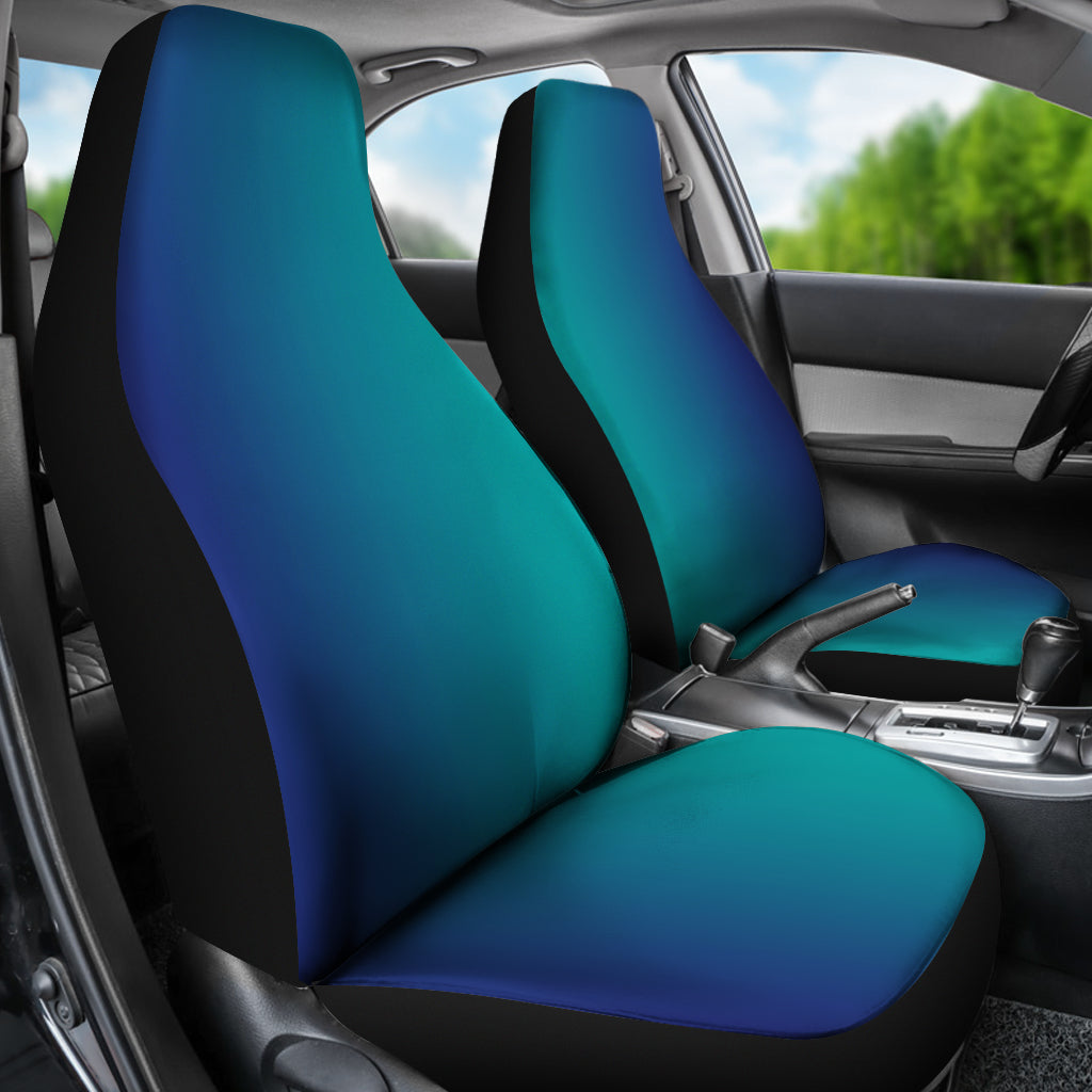 Ombre Blue Turquoise Car Seat Covers