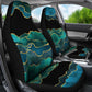 Watercolor Teal Agate Car Seat Covers (Set of 2)
