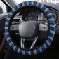 Blue Serape Steering Wheel Cover Mexican Blanket Print