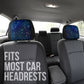 Blue Galaxy Headrest Covers