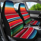 Mexican Blanket Red Green Pattern01 Car Seat Covers Serape