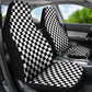 Checkered Black White Car Seat Covers (set of 2)