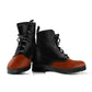Two tone boots burnt sienna black